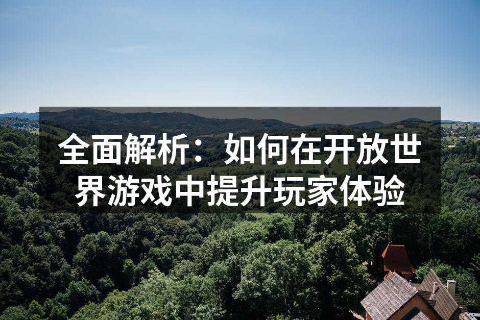 开放世界游戏的广阔地图